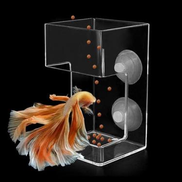 Imagem de Dbeans Flourithing Alimentador de peixe automático em forma quadrada com filtro reduzido, tanque de entupimento, adequado para todos os tipos de acessórios de tanques de alimentos