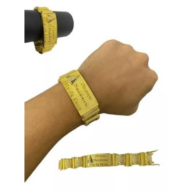Imagem de Bracelete Nossa Senhora Mãe De Deus 18mm Banhado A Ouro 18k - ToJoia18