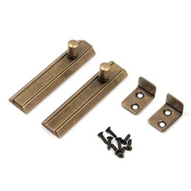 Imagem de Trava de segurança Bitray Pure Copper sólida de vários tamanhos para portas, portão de serviço pesado, 2.5“, Bronze tone