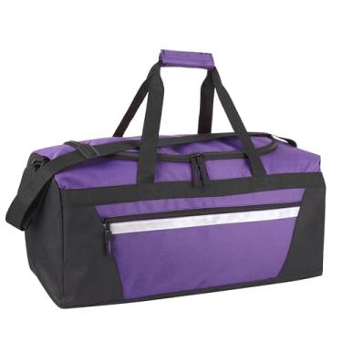 Imagem de Bolsa esportiva de 40 litros, 55 cm, para mulheres e homens, viagens, bolsa grande com alça de ombro, seções, Roxa, Viagem