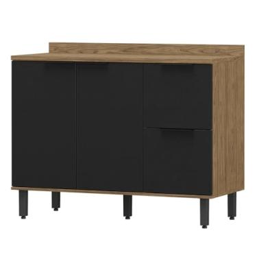 Imagem de Balcao Pia Com Tampo MDF 120 cm Tosc BT3 TP1 Freijo Nero MXM