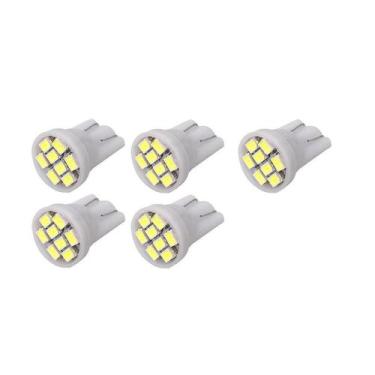 Imagem de Kit Com 5 Lâmpadas T10-8 Leds Pingo Luz W5W 1026 Led - Bluelion
