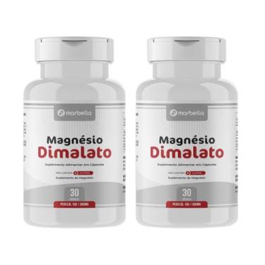 Imagem de Kit com 2x Magnesio Dimalato Magnésio Puro 500mg - 30 Doses - Marbella