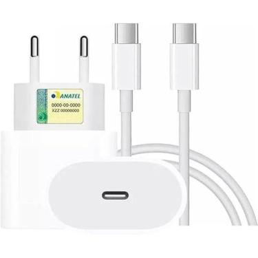 Imagem de Cabo Tipo Usb-C-Usb-C 1m + Fonte Carregador Turbo 30W Android Rápido 6