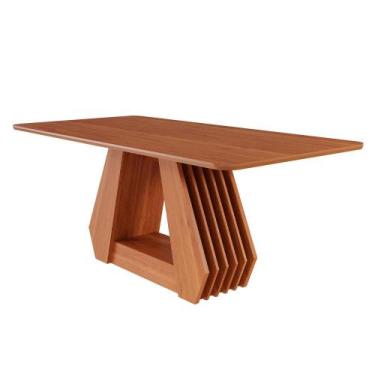 Imagem de Mesa para Sala de Jantar Agata 180 cm com Tampo MDF Cimol Cinamomo