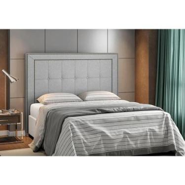 Imagem de Cabeceira para Cama Box Casal Bella Linho Cinza Quale Quale