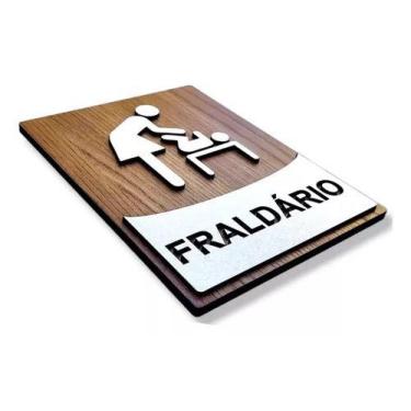 Imagem de Placa Decorativa Fraldário Indicativa Em Mdf 3mm Alto Relevo - loja di