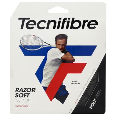 Imagem de Corda Tecnifibre Razor Soft 17 1.25mm - Set Individual - Preta