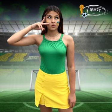 Imagem de Body Básico Trançado Copa Do Mundo Brasil suplex confortavel - cowgirl