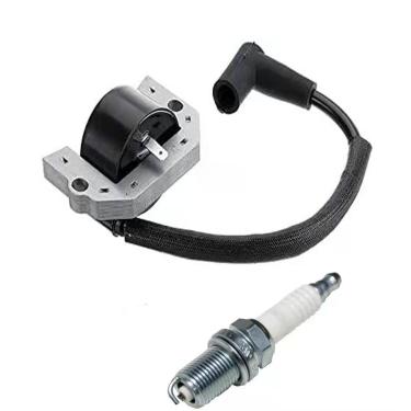 Imagem de PARTSRUN Bobina de ignição ID#21171-7034 com vela de ignição L7TC serve para motor Kawasaki FH381V FH430V FH480V FH541V 21171-7001 21171-7007 21171-7006 21171-7013 para John Deere #AM133525#MIA11064 ZF132-HHS