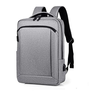 Imagem de Mochilas Oxford masculinas mochilas para laptop de 14 polegadas para viagem escolar bolsa de negócios para homens mochila casual(Dark Grey)