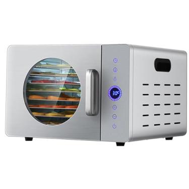 Imagem de Desidratador de alimentos 1000W, bandeja de aço inoxidável de 8 camadas, desidratador de frutas, controle de temperatura de 30-90℃, com temporizador de 24 horas, desidratador de vegetais e carnes