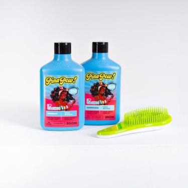 Imagem de I Love Cachos - Kit Shampoo + Condicionador + Escova - PinaPow