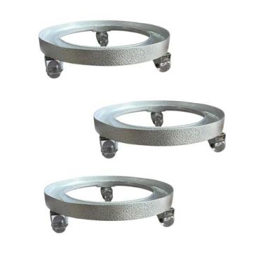 Imagem de Kit 03 Suporte Botijão De Gás, Em Alumínio Reforçado 120kg - Funditex