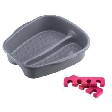 Imagem de Kit Bacia para Pés + Separador de Dedos Pedicure Salão de Beleza Multi