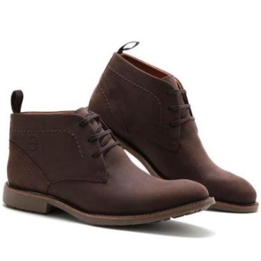 Imagem de Bota LOOKSTOCK em Couro Ankle Boot Amarração Masculina-Masculino