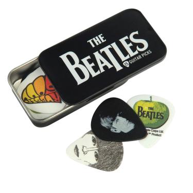 Imagem de Palhetas de guitarra D'Addario Accessories Beatles, pacote de 15 com lata