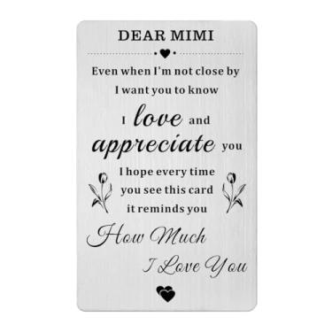 Imagem de Presentes de Dia das Mães Mimi para Vovó Gigi Babá Presentes de Apreciação para Avó Grammy Mimi I Love You Gift Card para Mulheres Nana Memaw Presentes de Aniversário para Nonnie Ideias de Presente de