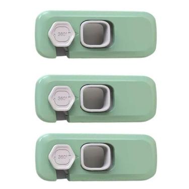 Imagem de Trava de Segurança Porta Geladeira Kit 3 unidades Criança Bebe Fechadu