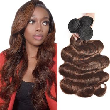 Imagem de Pacotes de cabelo Necvdcvs P4/30 Highlight Brown Body Wave 3x26-30cm