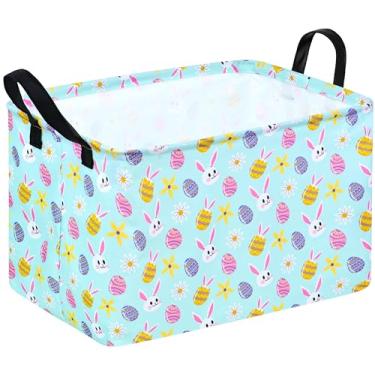 Imagem de DUYIY Cesta De Páscoa Para Presentes, Armazenamento Ovos, Brinquedos Infantis, Caixa Organizadora Roupas, Cesto Berçário Com Alças