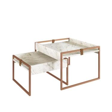 Imagem de Conjunto Mesa de Centro Columbia Volakas - Metta Mobili