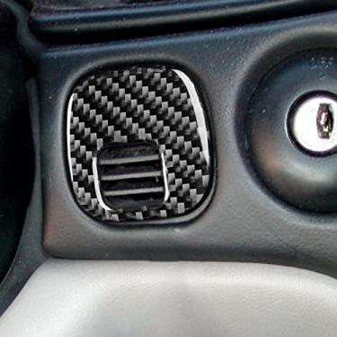 Imagem de Capa de acabamento interior da grade do sensor de temperatura do ar do carro de fibra de carbono premium compatível com Chevrolet Corvette C5 1998 1999 2000 2001 2002 2003 2004 acessórios