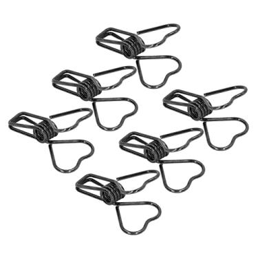 Imagem de Love Heart 100pcs Creative Cartoon Long Tail Clips, Mini Clips, Clipes de Papel, Notas de Escritório Organizador (Preto)