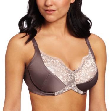 Imagem de Lilyette by Bali Women's Enchantment 3 Seções com renda de treliça, Rum Uva/Rosa sombreado, 42D