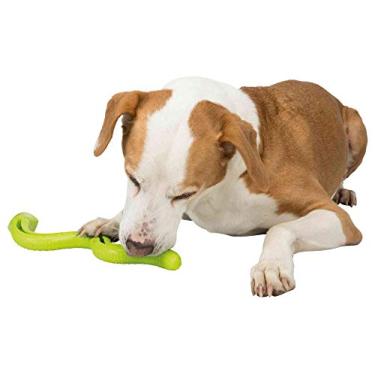 Imagem de Trixie Snack Snake Dog Puzzle Toy para cães, brinquedo de enriquecimento de cães, brinquedo interativo para mastigar, dispensador de petiscos, 16,5" (42 cm)
