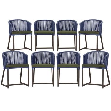 Imagem de Mesa com 4 Cadeiras de Jantar Roma 100cm e Noronha em Aluminío