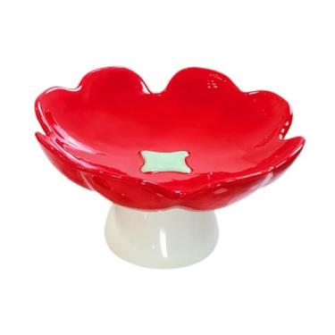 Imagem de WeiLaiKeQi Suporte de cerâmica para fruteira, moderno, elegante e decorativo, multiuso, para frutas, aperitivos, sobremesas e lanches