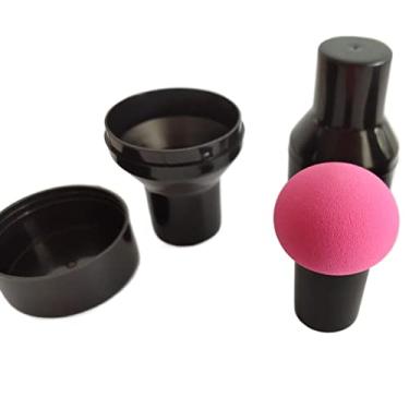 Imagem de Ebonee Pacote Com 3 Esponjas Para Base, Pó, Pincéis De Maquiagem Tipo Cogumelo, Esponja Esfumar, Pincel Rosto Alça, Estojo Uso Seco E Úmido, Líquidos, Cremes Pós (Rosa)
