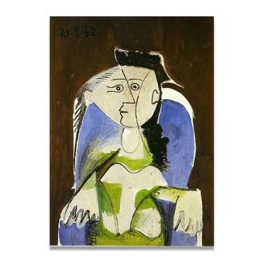 Imagem de Woman Sitting In Blue Armchair Diego Rivera Murals – Arte do Realismo Socialista Mexicano, Muralista do Século 430, Coleção Clássica do Museu de Nova York para Decoração de Casa 60 x 84 cm