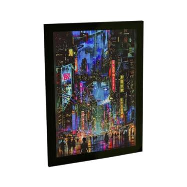 Imagem de Quadro Decorativo Anime Cyberpunk Futurista Tokyo Poster Quarto Sala
