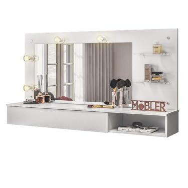 Imagem de Penteadeira Camarim Suspensa Lumiere Branco Fosco - Mobler Branco Fosco