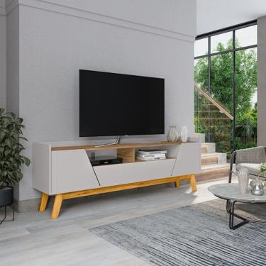 Imagem de Rack Florença 1.8 Off White/Cinamomo - Bechara Móveis