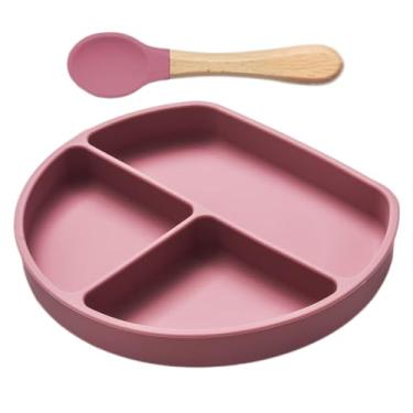 Imagem de Rrlihjgu Pratos de Silicone para Bebês | Prato Divisório Infantil Em Silicone Antiderrapante | Utensílio Para Cadeirão, Refeições Em Família, Casa, Jantar Ao Ar Livre e Amigos