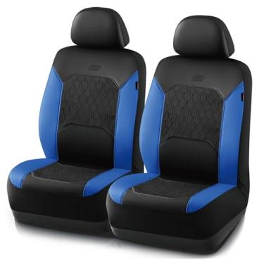 Imagem de Skechers Capas de assento de gel, capas de assento de carro refrescantes, capas de assento dianteiro de couro, compatível com airbag, conforto automotivo universal adequado para SUVs, vans, sedans