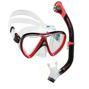 Imagem de Kit De Mergulho Cressi Ikarus & Dry, Vermelho