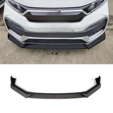 Imagem de Para XR-V Car Front Bumper Lip Spoiler Carbon Look Exterior Part for XR-V 2019-2021 Bumper Cover Car Accessories (Aparência de fibra de carbono)