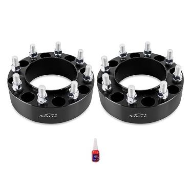 Imagem de Espaçadores de roda centrados em cubo de 2 polegadas 8x170 compatíveis com F250 F350 Super Duty, espaçadores de roda forjados de 2 polegadas 8 x 170 com pinos de 14 x 1,5 e furo central de 125 mm