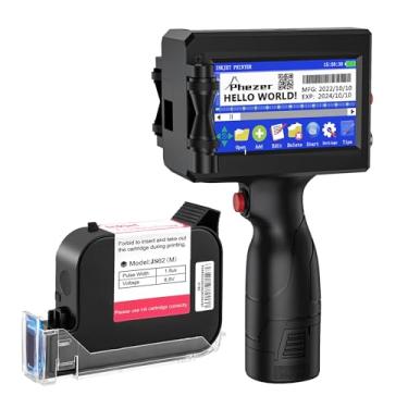 Imagem de Phezer Impressora Jato De Tinta Portátil P15U Com Cartucho Secagem Rápida, Bico 0,5 Pol./12,7 Mm Para Texto/Código Barras/Logotipo/Qr/Contador/Número/Data (Com Js62)