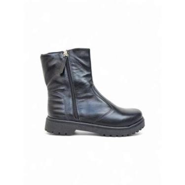 Imagem de Bota Coturno Valentina Couro Preta Tamanho:40;Cor:-Feminino