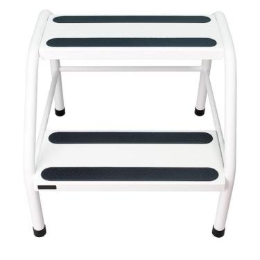 Imagem de Escada Baixa Reforçada 2 Degraus  Ideal para Casa e Suporta até 200kg 
