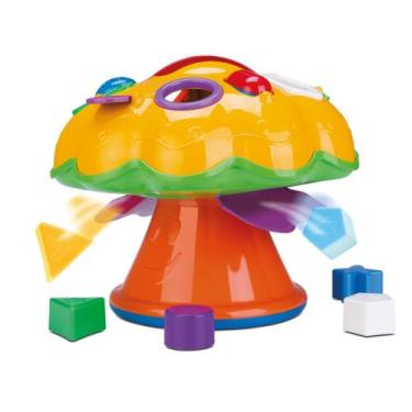 Imagem de Brinquedo Didático Infantil de Encaixar Cogumelo Divertoys