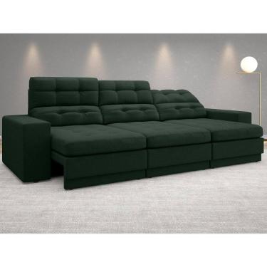 Imagem de Sofá Jobim 2,30m Assento Retrátil e Reclinável Velosuede - NETSOFAS