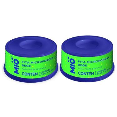 Imagem de Kit 2 Fita Microporosa Mió Bege para Peles Sensíveis 2,5cm X 4,5m 1 Unidade