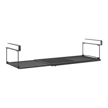 Imagem de Ioensy Prateleira de armazenamento sob o armário de aço carbono resistente, suporte suspenso, prateleira de armazenamento para banheiro, mesa, escritório, Preto