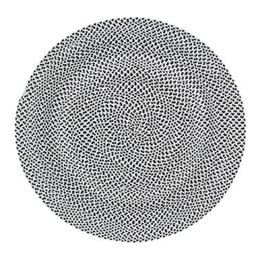 Imagem de Super Area Rugs Tapete trançado de algodão tricolor Farmhouse - Buffalo Check preto, branco, cinza, 1,2 m redondo